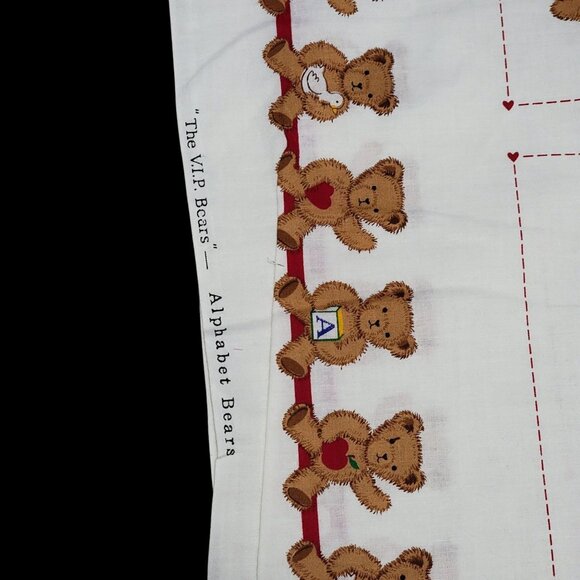 Cranston Print Works The VIP Bears Alphabet Bears & A Bearable Week Fabric - Picture 4 of 6